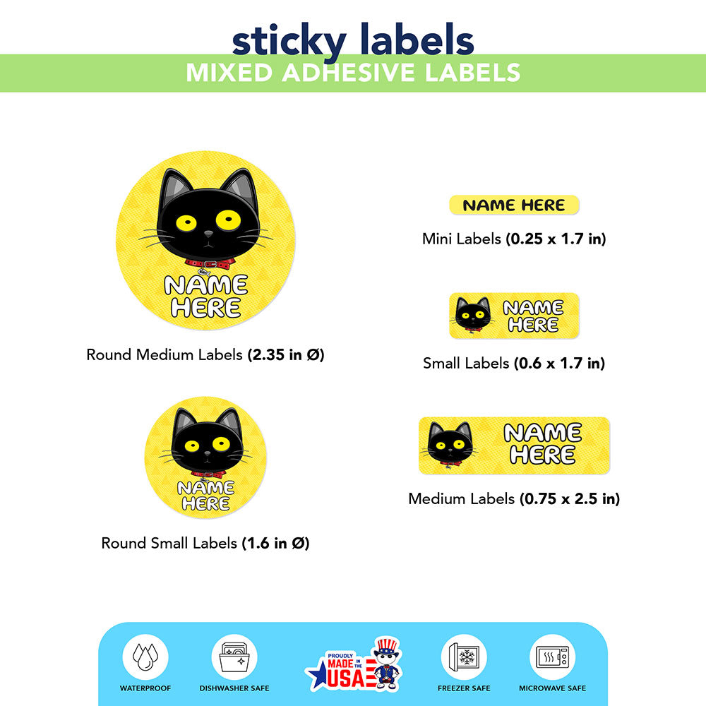 Ikaru Blacky Cat (Labels)