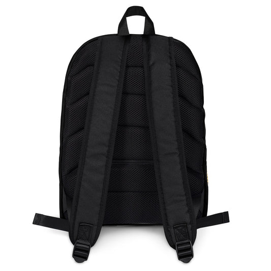 Ikaru Artist Soup backpack, original character all-over print design