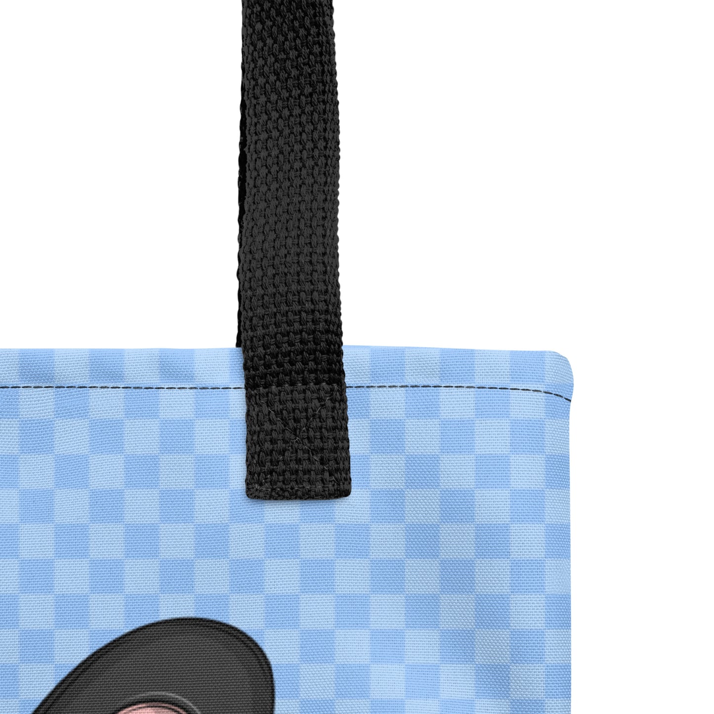 Ikaru Gala Dog tote bag, original character all-over print design