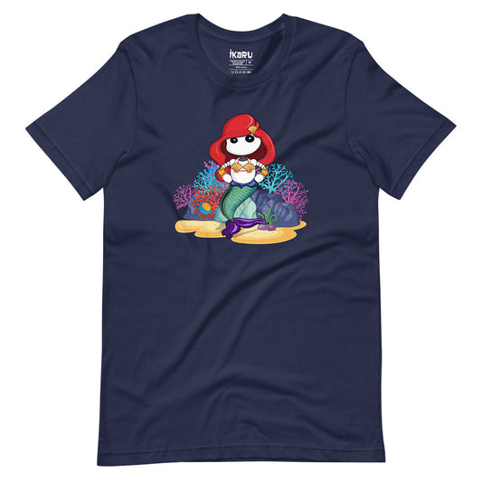 Ikaru Mermaid graphic t-shirt, original character illustration