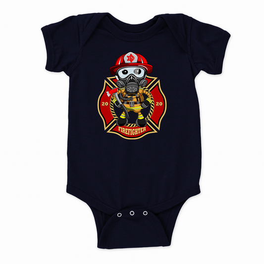Ikaru Firefighter baby onesie, original character design