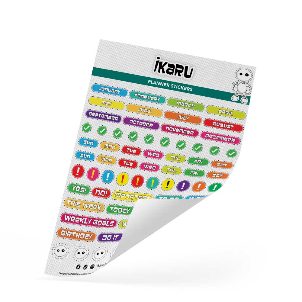 Ikaru Planner Stickers Sheet