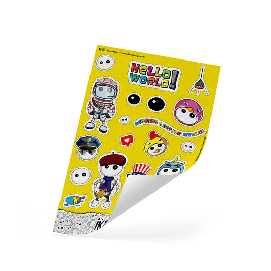 Ikaru Sticker sheet coloring book