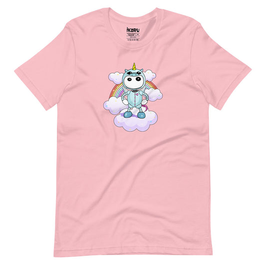 Ikaru Unicorn Pj's graphic t-shirt, original character illustration