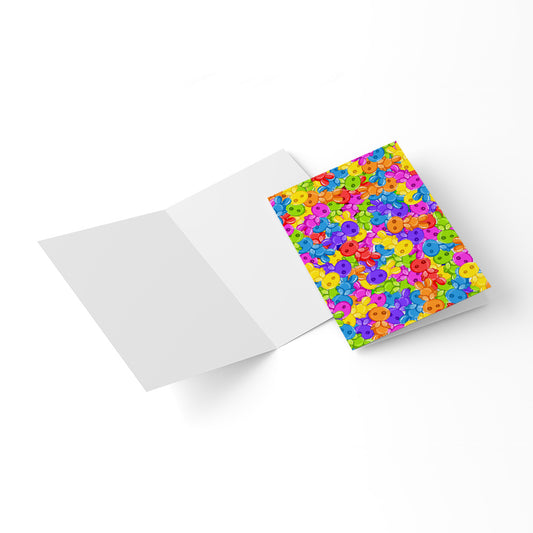 Ikaru Gummies folded greeting card, original character illustration