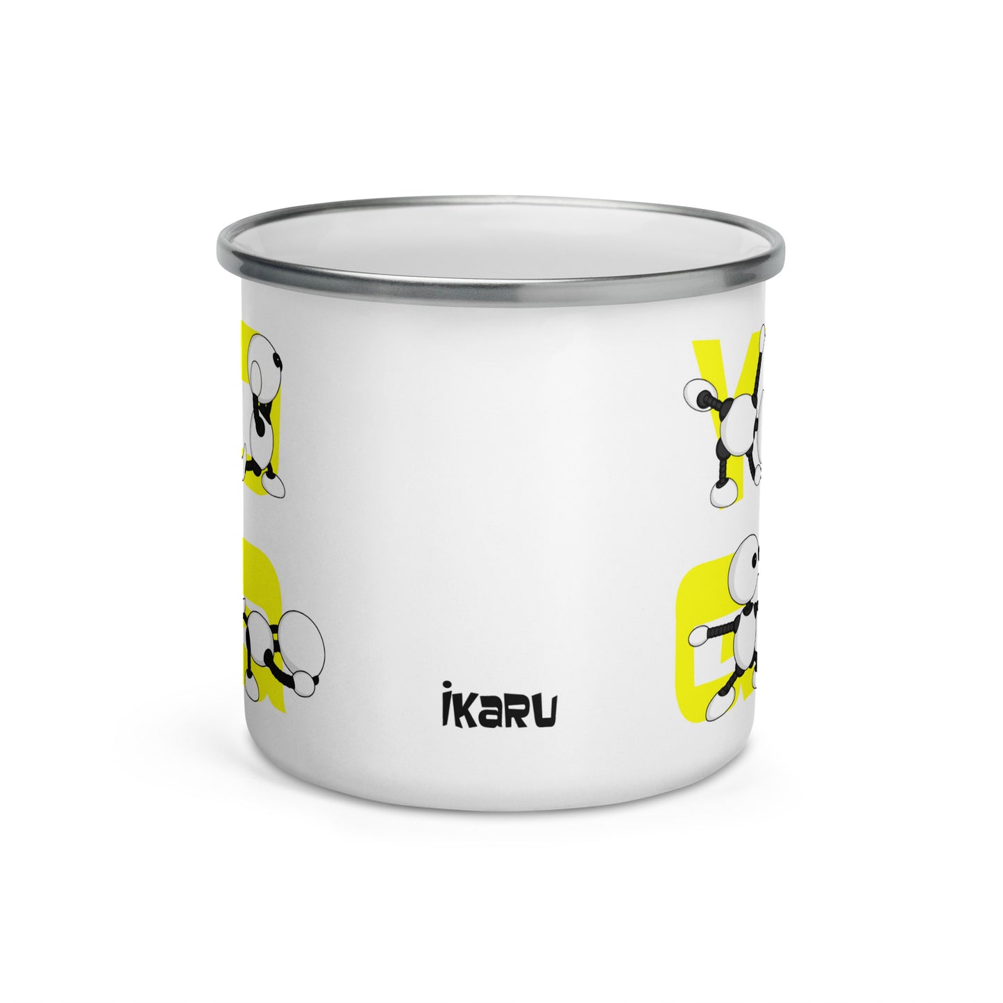 Ikaru Yoga enamel mug, original character design