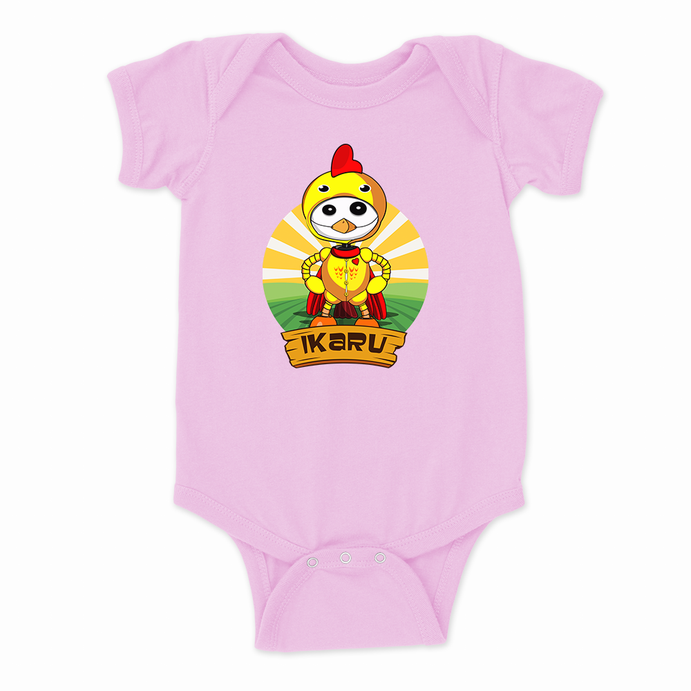 Ikaru Chicken baby onesie, original character design