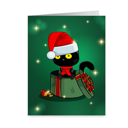 Ikaru Blacky Cat - Folded Cards