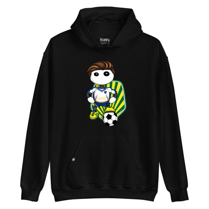Ikaru Soccer hoodie, original character design, adult and youth sizes