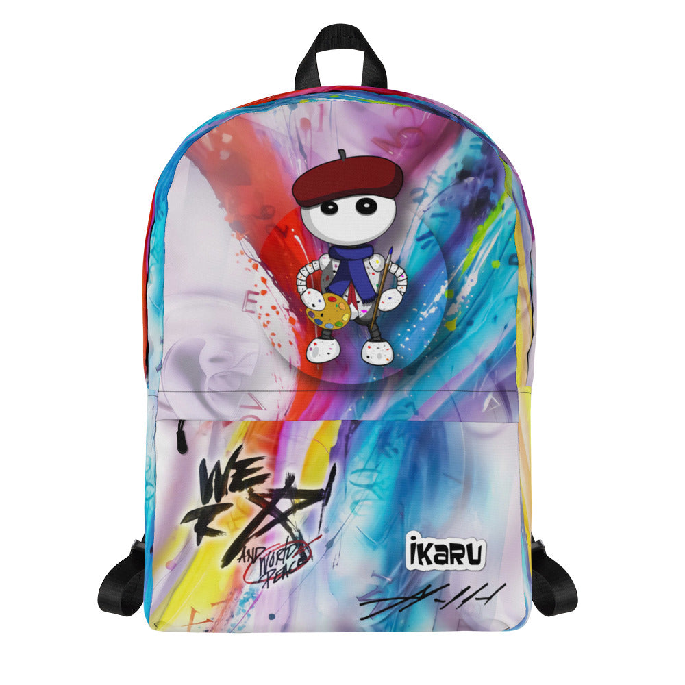 Ikaru Artist GF Collab backpack, limited edition collaboration design