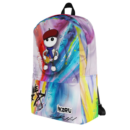 Ikaru Artist GF Collab backpack, limited edition collaboration design