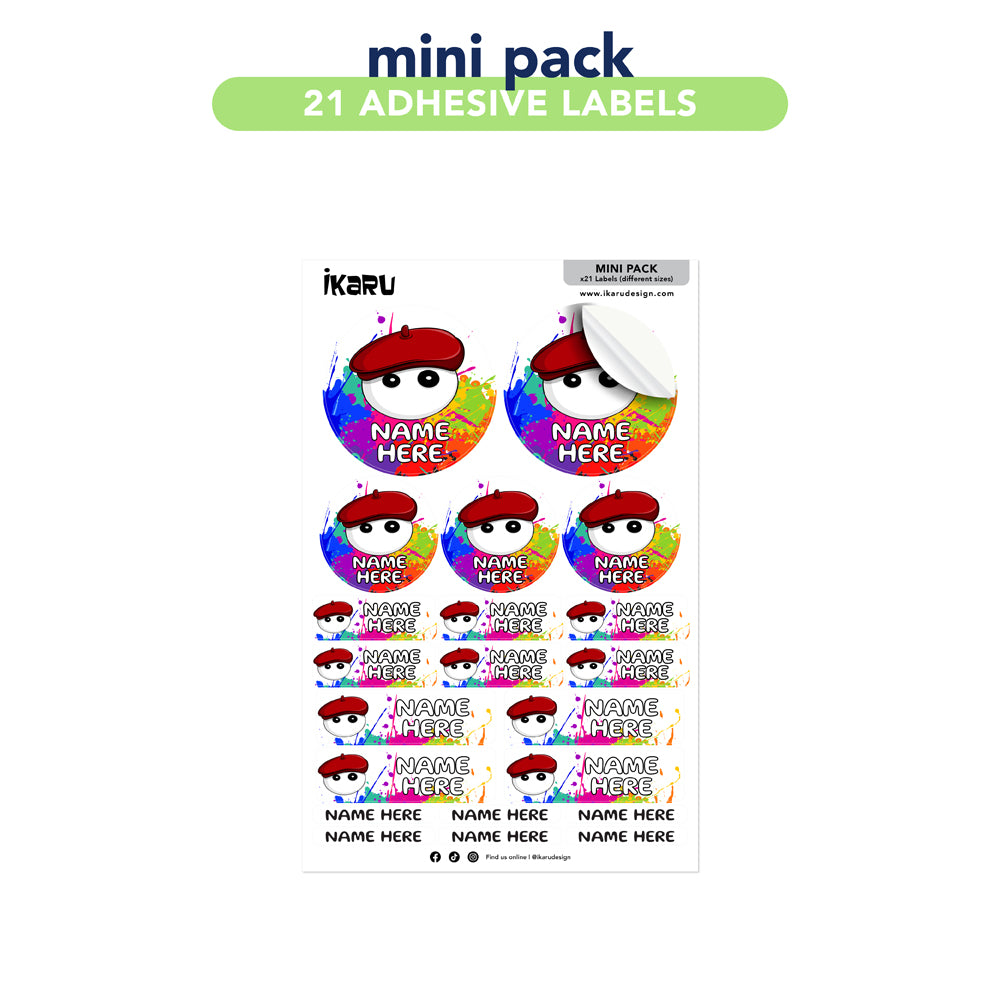  Ikaru Artist personalized name label sheet, original character design