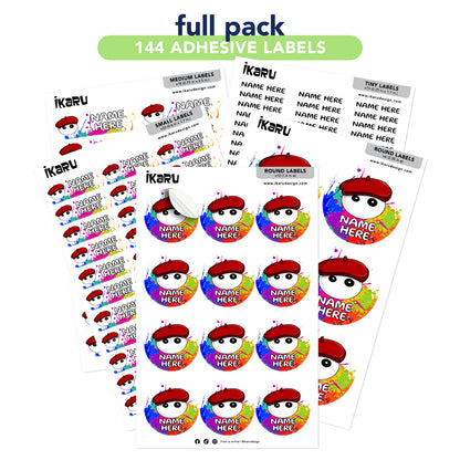  Ikaru Artist personalized name label sheet, original character design