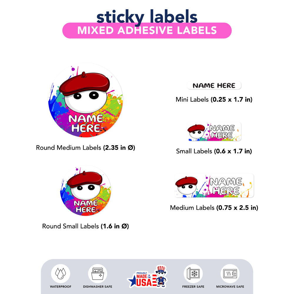  Ikaru Artist personalized name label sheet, original character design