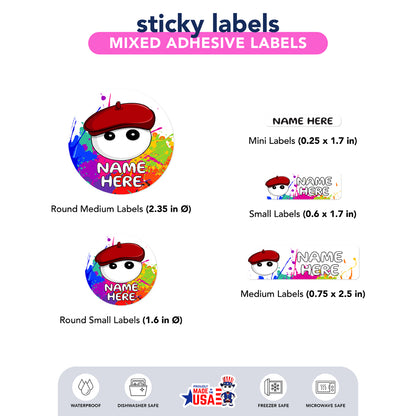  Ikaru Artist personalized name label sheet, original character design