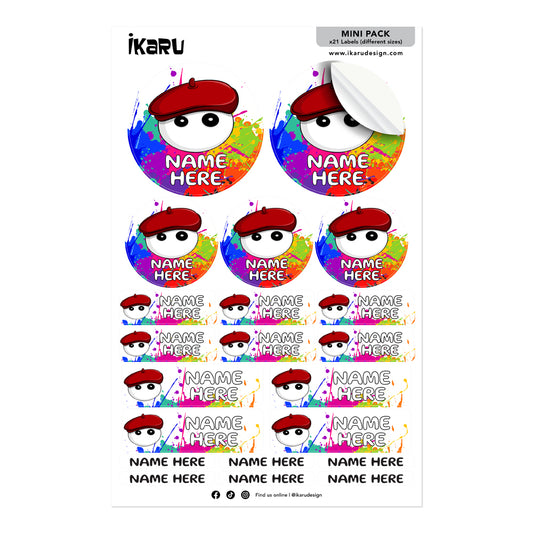  Ikaru Artist personalized name label sheet, original character design
