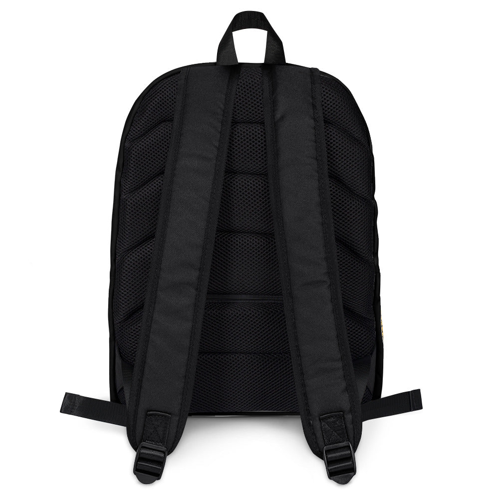 Ikaru Artist Soup backpack, original character all-over print design