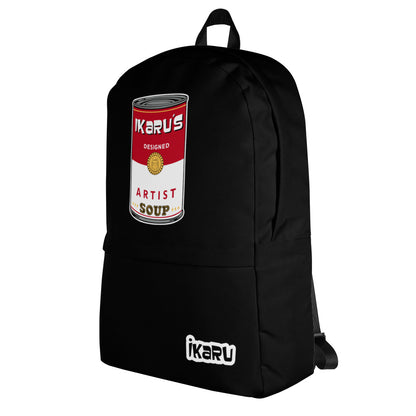 Ikaru Artist Soup backpack, original character all-over print design