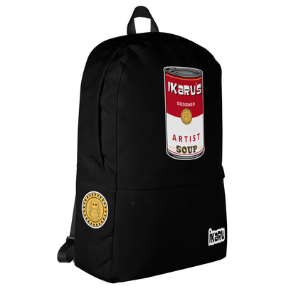 Ikaru Artist Soup backpack, original character all-over print design