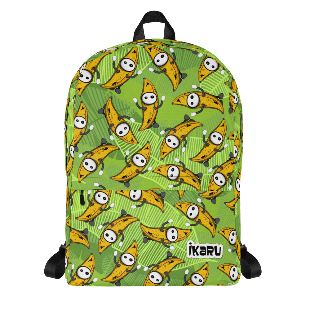 Ikaru Banana Basel backpack, original character all-over print design