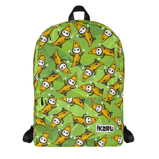 Ikaru Banana Basel backpack, original character all-over print design
