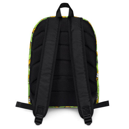 Ikaru Banana Basel backpack, original character all-over print design