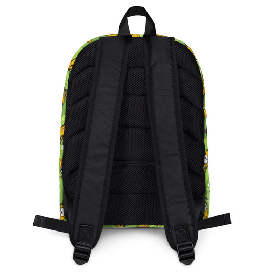 Ikaru Banana Basel backpack, original character all-over print design