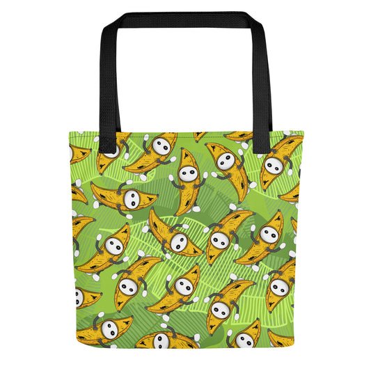  Ikaru Banana Basel tote bag, original character all-over print design