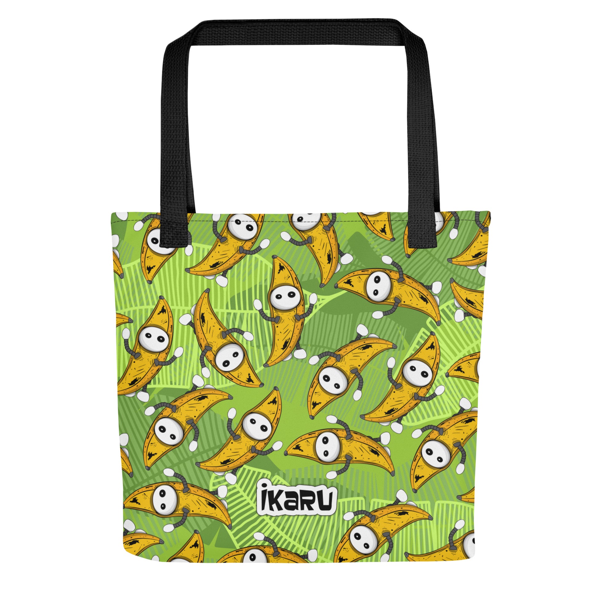  Ikaru Banana Basel tote bag, original character all-over print design