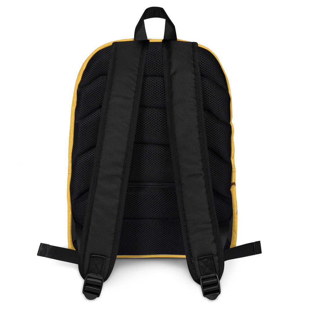Ikaru Bee backpack, original character all-over print design