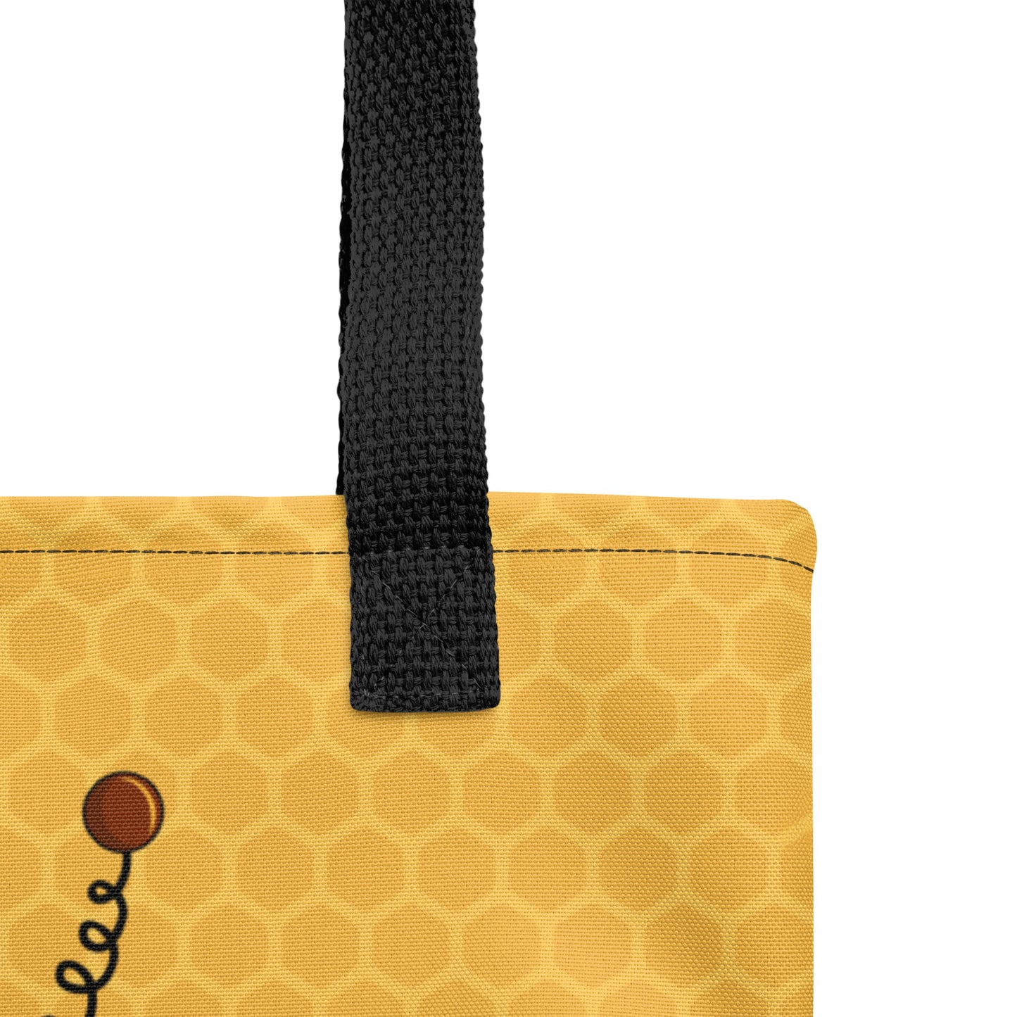 Ikaru Bee tote bag, original character all-over print design