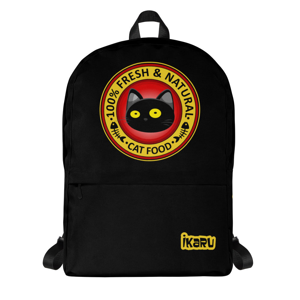Ikaru Blacky Cat Food  backpack, original character all-over print design 100% fresh and Natural