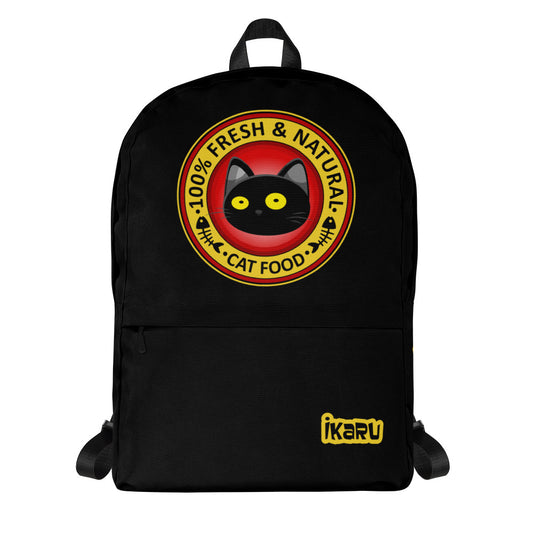 Ikaru Blacky Cat Food  backpack, original character all-over print design 100% fresh and Natural