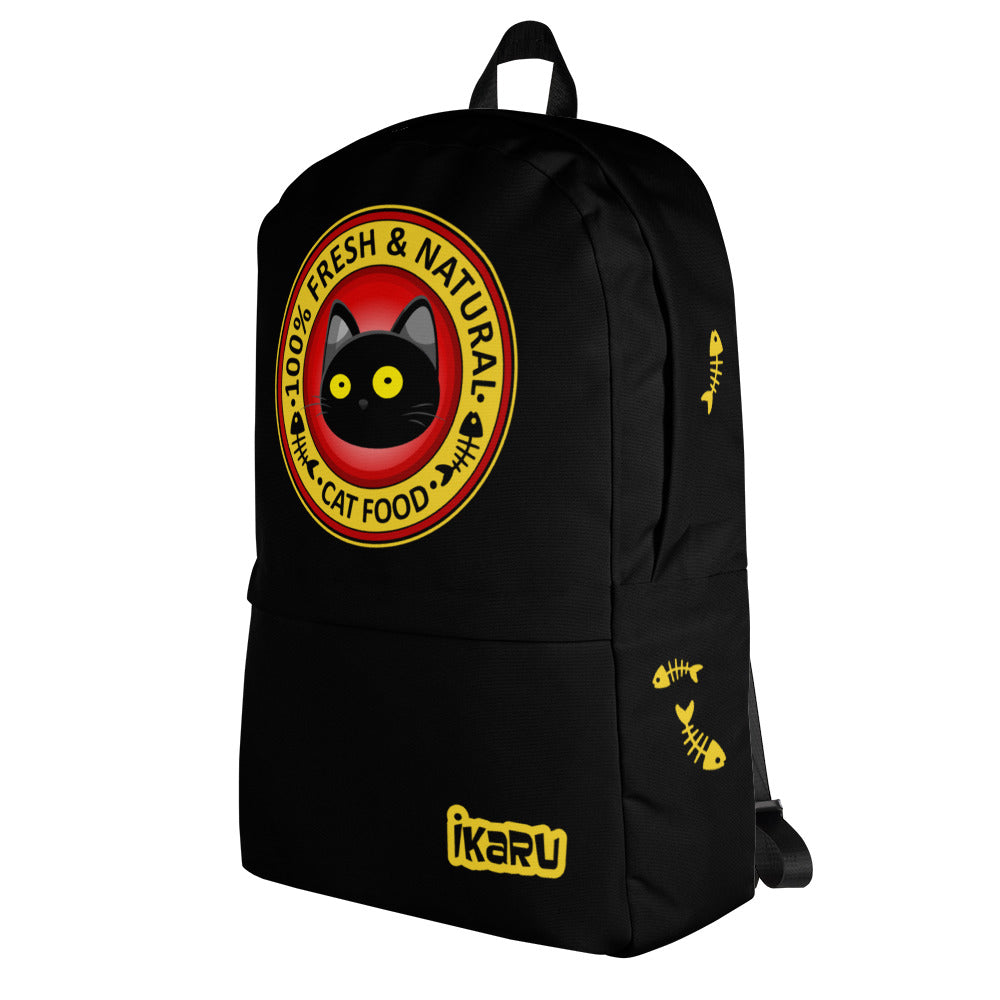 Ikaru Blacky Cat Food  backpack, original character all-over print design 100% fresh and Natural