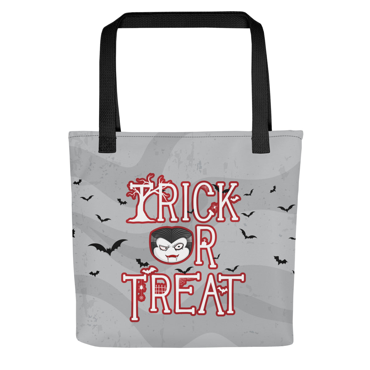 Ikaru Dracula tote bag, original character all-over print design