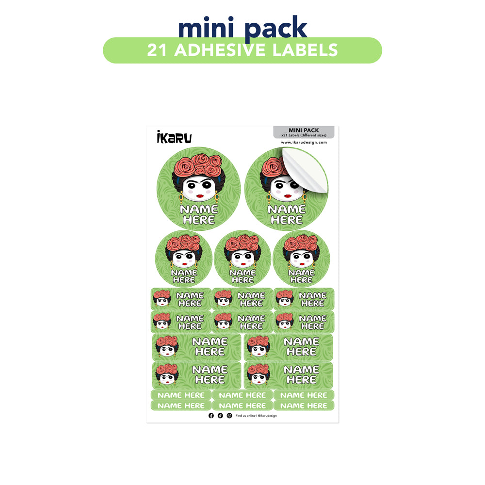  Ikaru Frida personalized name label sheet, original character design