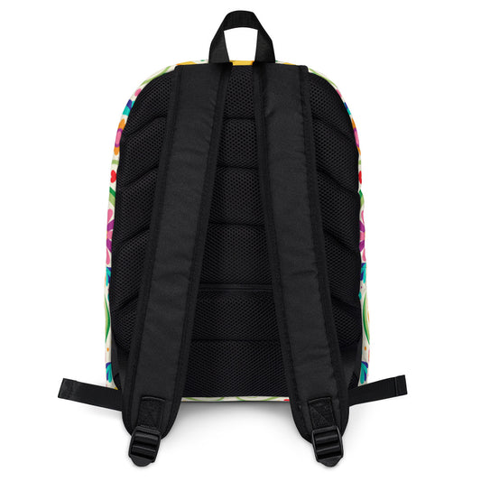 Ikaru Frida backpack, original character all-over print design
