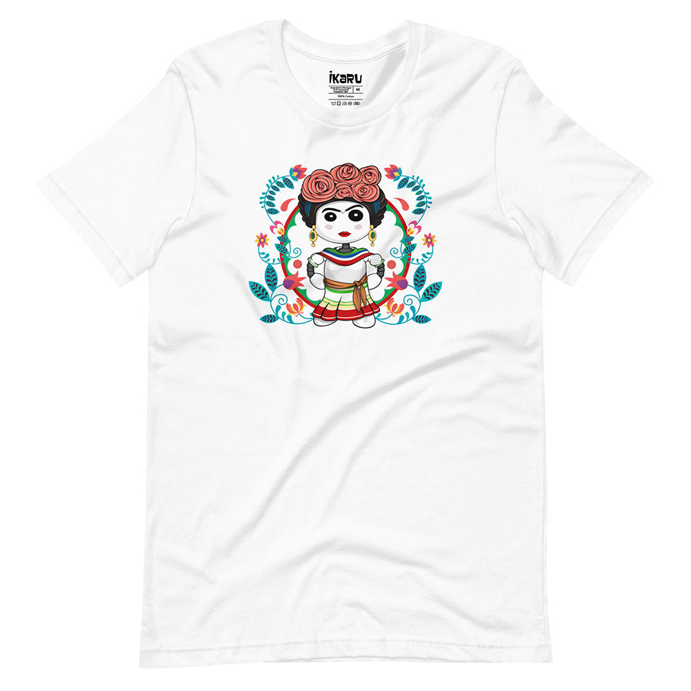 Ikaru Frida graphic t-shirt, original character illustration