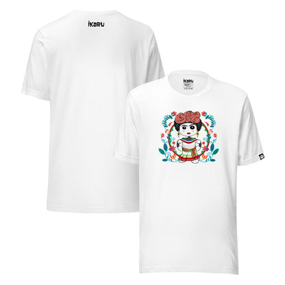 Ikaru Frida graphic t-shirt, original character illustration