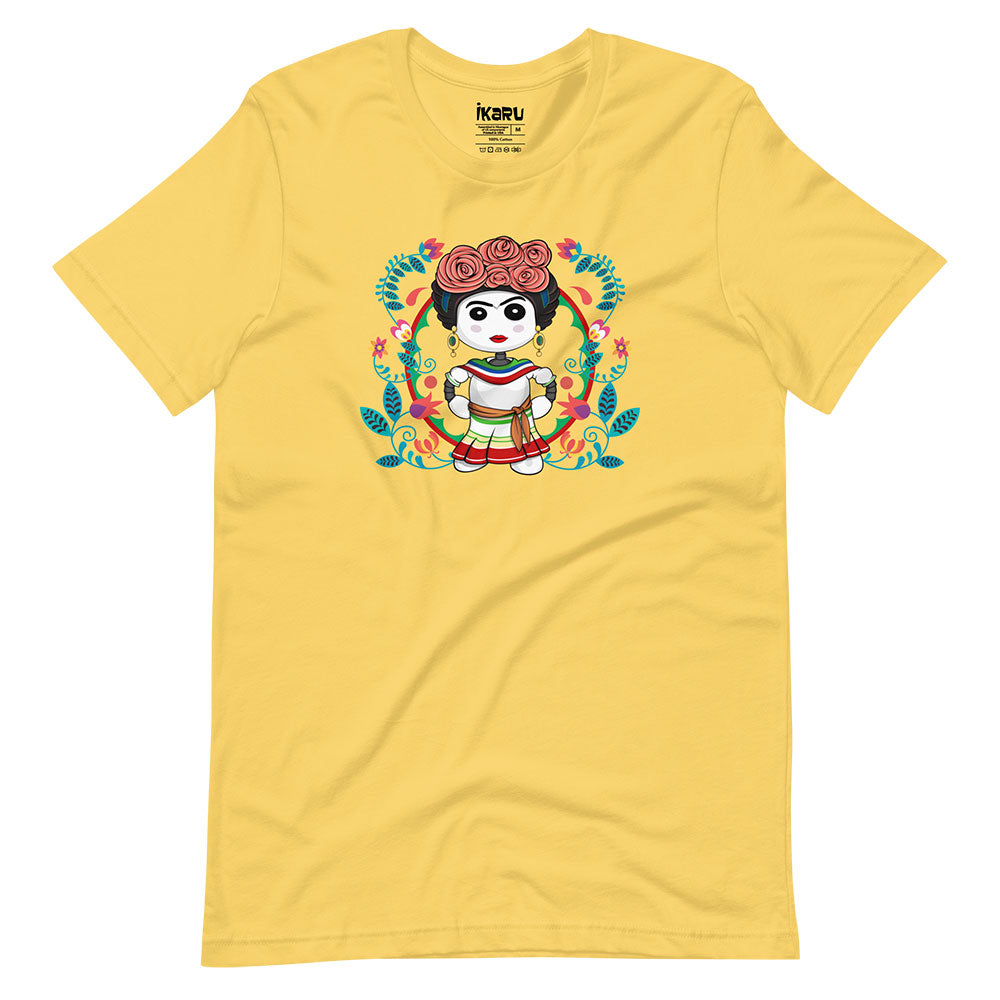 Ikaru Frida graphic t-shirt, original character illustration