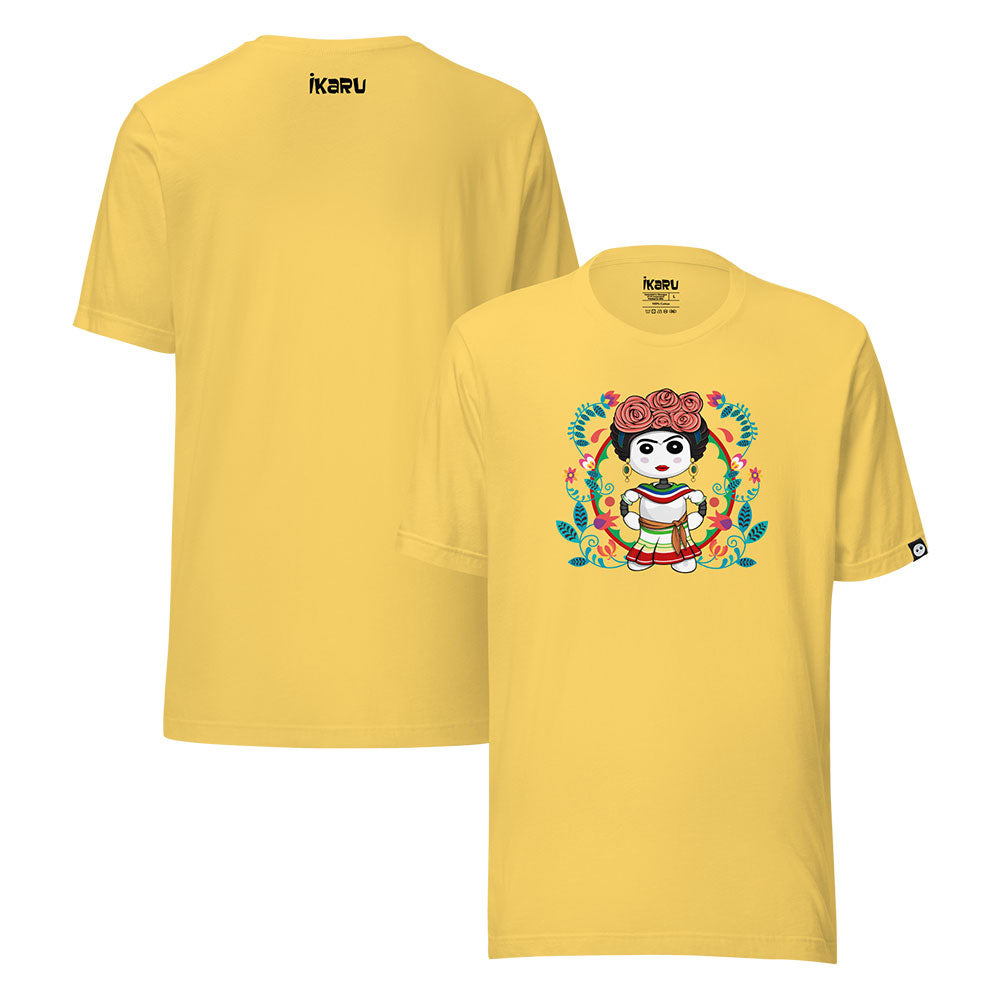 Ikaru Frida graphic t-shirt, original character illustration