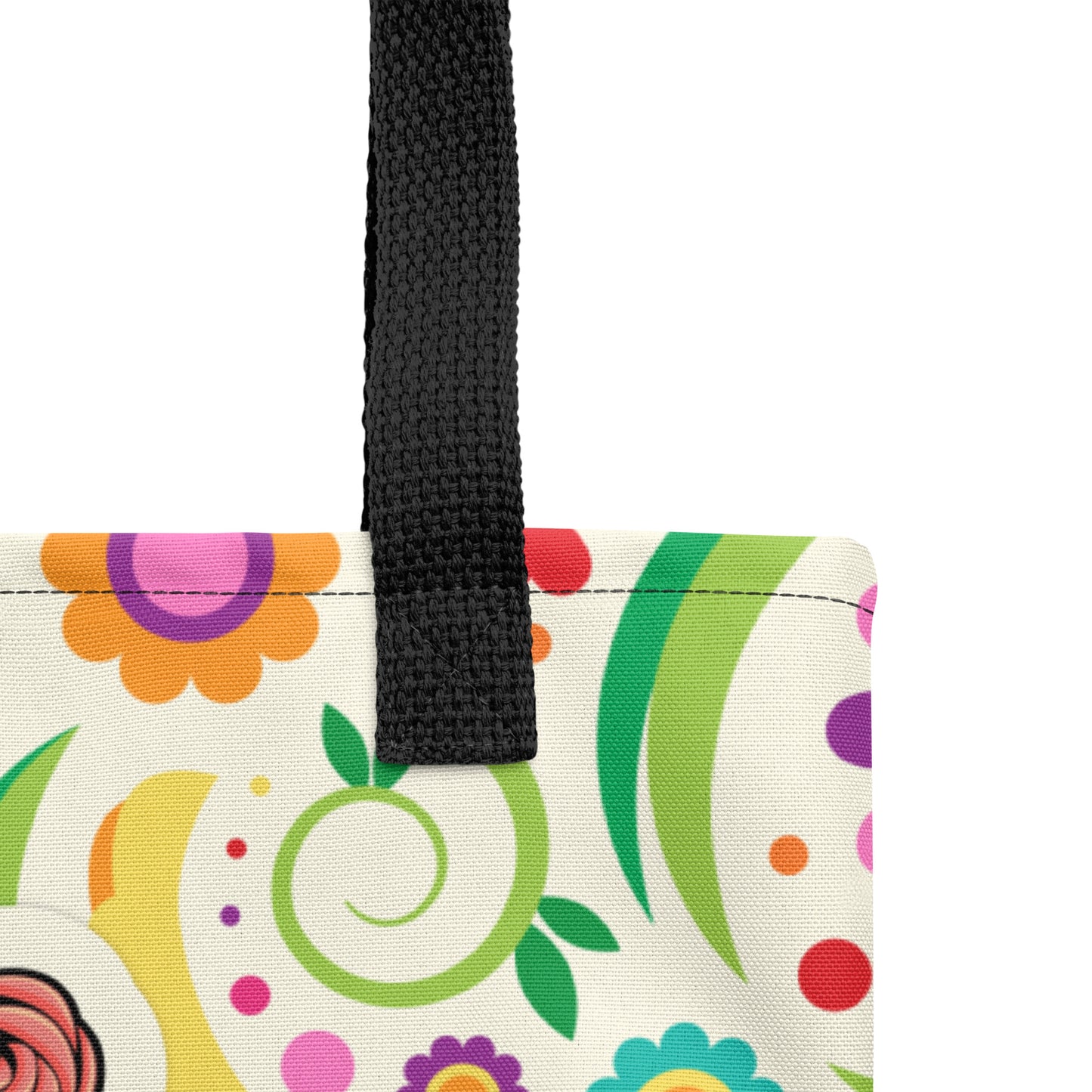 Ikaru Frida tote bag, original character all-over print design
