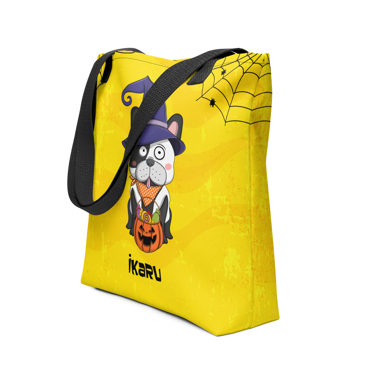  Ikaru Gala Dog Halloween tote bag, original character all-over print design