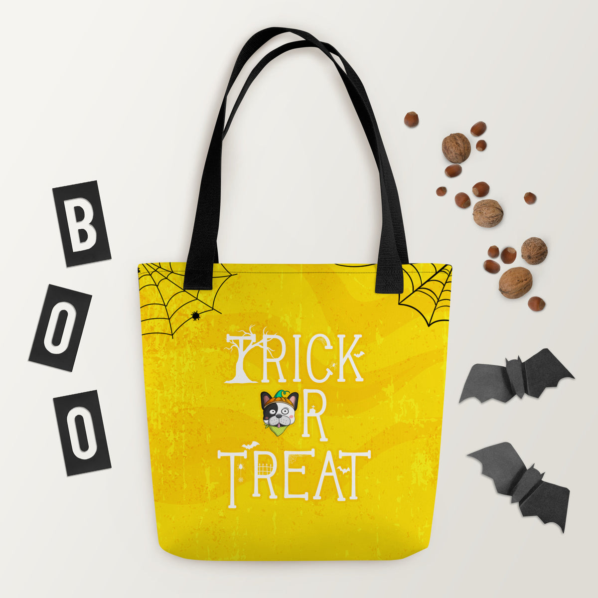  Ikaru Gala Dog Halloween tote bag, original character all-over print design