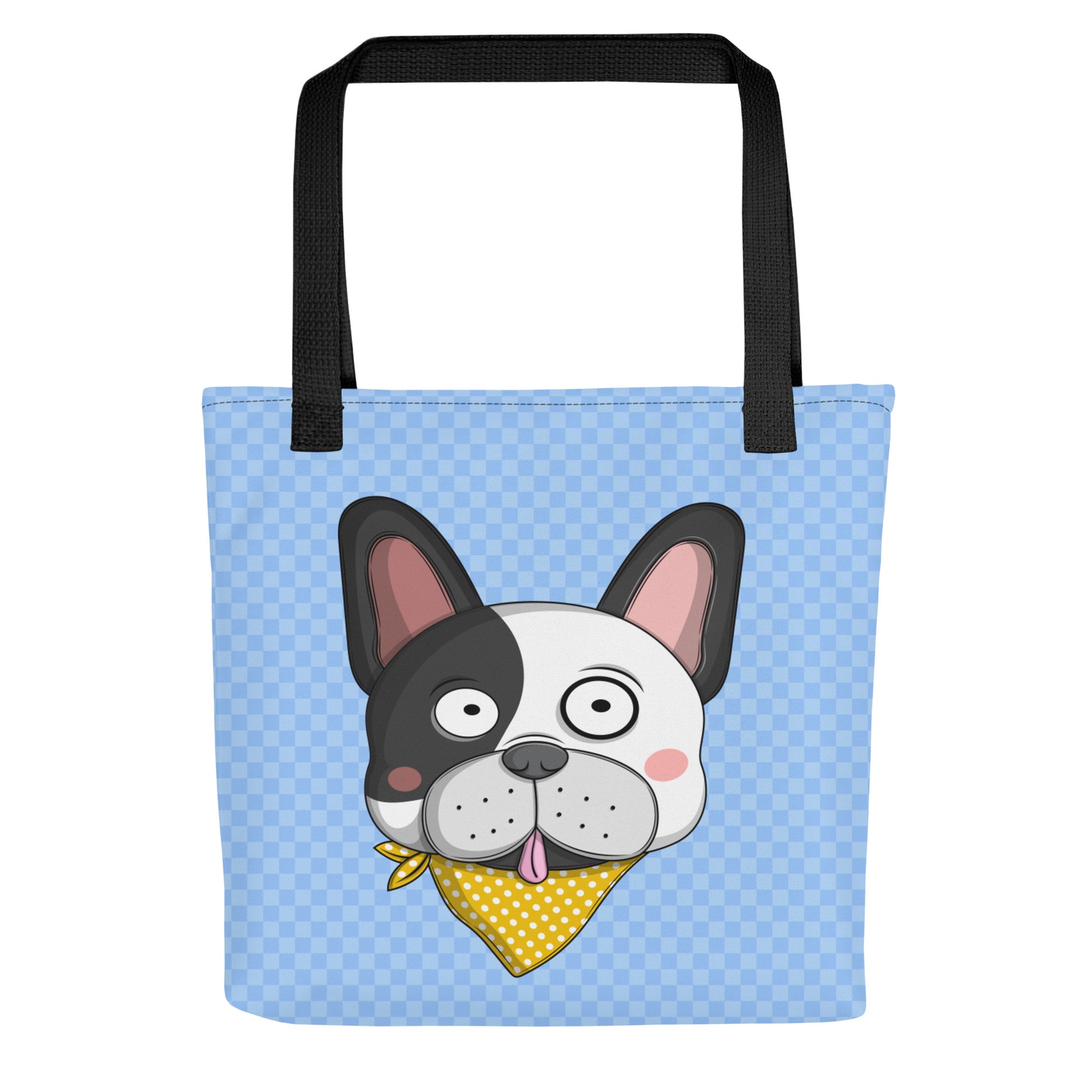 Ikaru Gala Dog tote bag, original character all-over print design