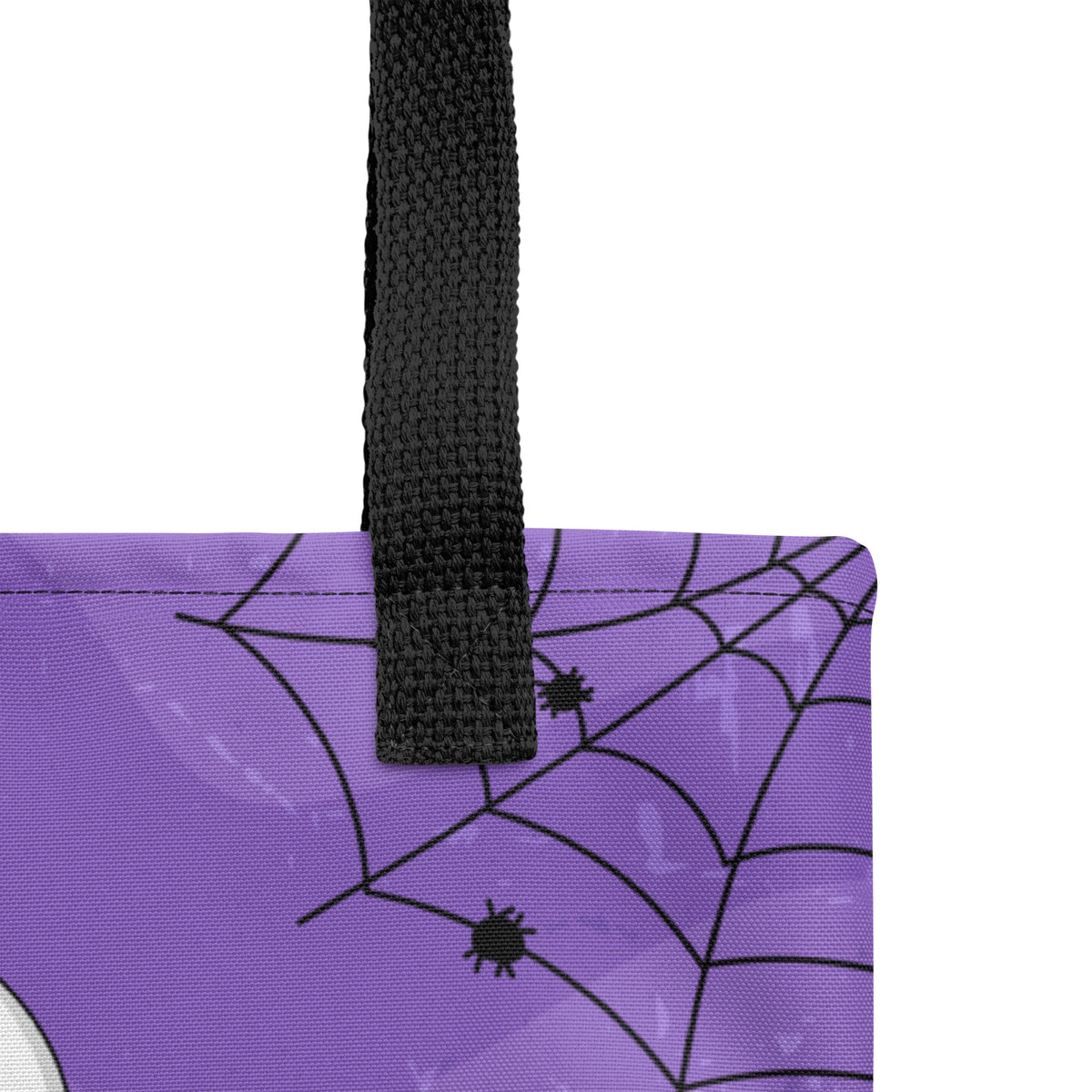 Ikaru Ghost Halloween tote bag, original character all-over print design