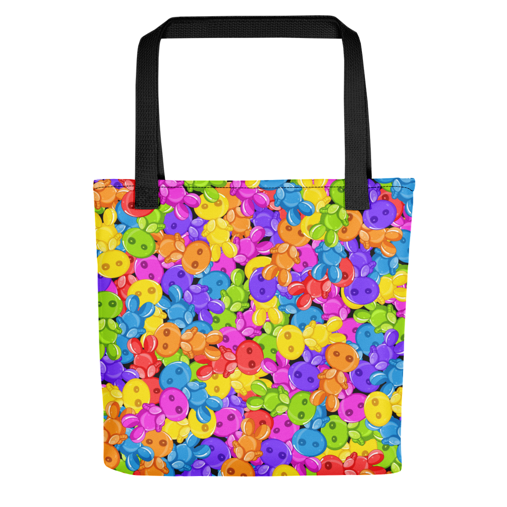 Ikaru Gummies tote bag, original character all-over print design