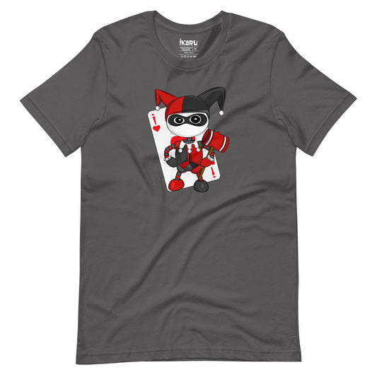 Ikaru Harlequin graphic t-shirt, original character illustration
