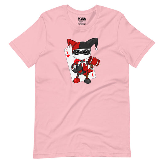 Ikaru Harlequin graphic t-shirt, original character illustration