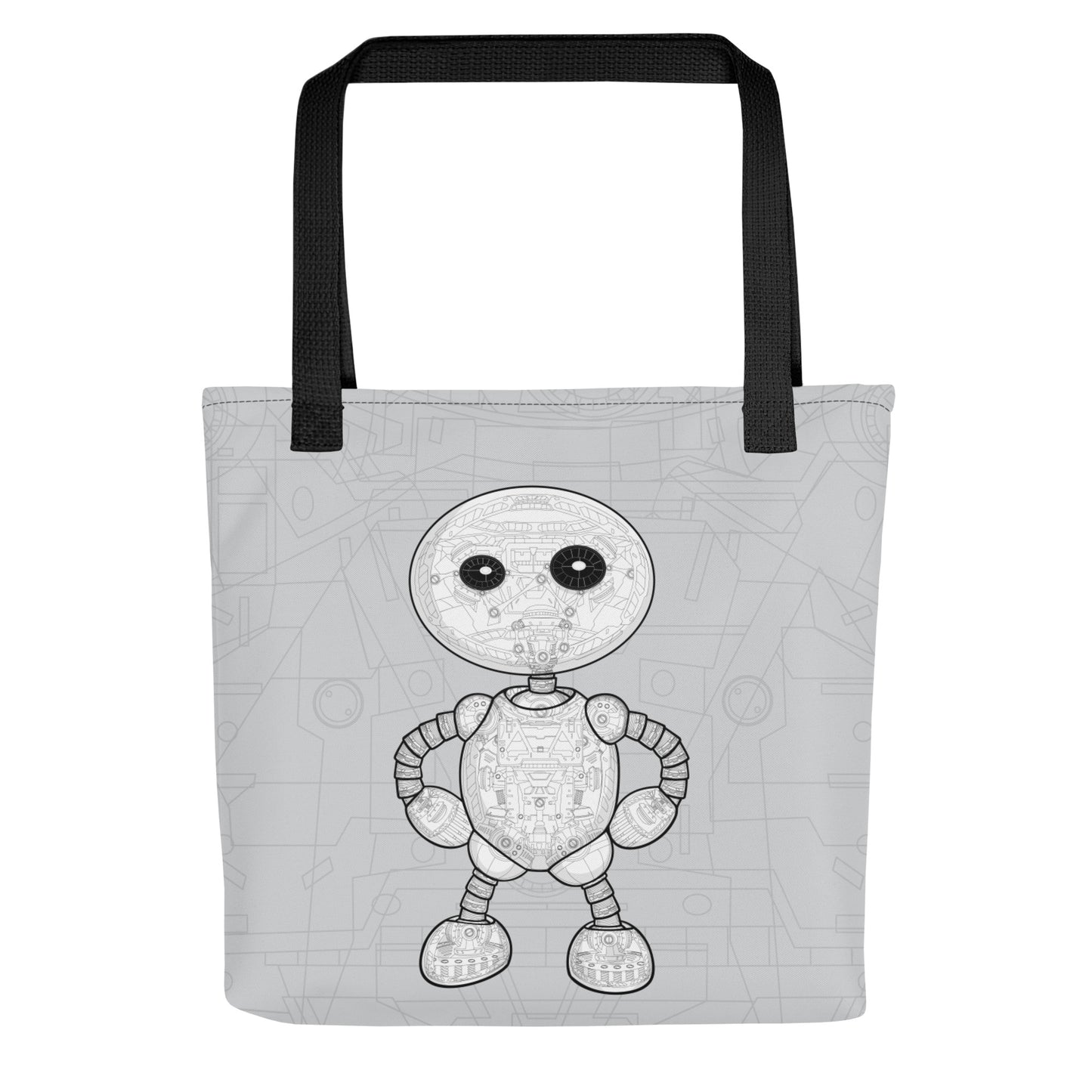  Ikaru Mechanical tote bag, original character all-over print design